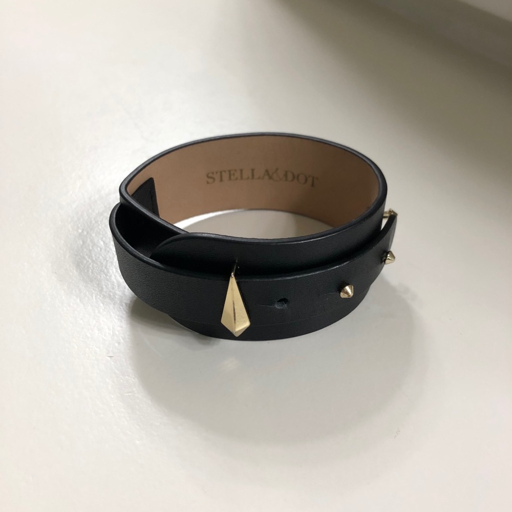 Stella & Dot Leather Cuff Bracelet